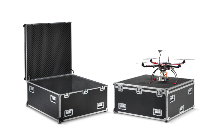 Esempio baule Mod. Tecno per Drone (Fram rif. Drone) - est. cm 97x97x49H