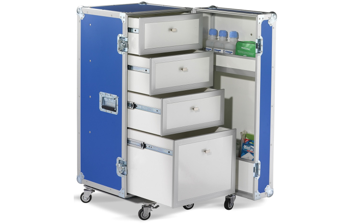 Art. FLY/60/CS/B - Flight-cases con 4 cassetti.